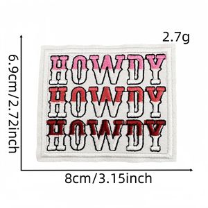 Service OEM/ODM Patch brodé personnalisé en polyester, motif botte Howday, thermocollant, pour streetwear - Product Image 2