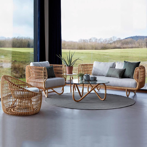 Fabricant de Mobilier de Jardin Style Nordique Haut de Gamme Sur Mesure Moderne Villa Ensemble Pastoral Cour Aluminium <span class=keywords><strong>Rotin</strong></span> PE Extérieur Canapé - Product Image 2