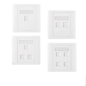 <span class=keywords><strong>RJ45</strong></span> LAN Plaque murale 86 Type 5e <span class=keywords><strong>Catégorie</strong></span> 6 <span class=keywords><strong>Rj45</strong></span> Web Port Socket Prise murale Compact Single Gang 86*86mm Panneau Plaque murale - Product Image 2