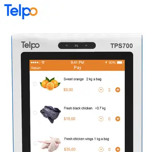 TPS700 duvara monte dokunmatik ekran kendinden servis fatura ödeme kiosk makinesi için yukarı/sipariş