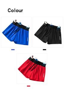 男士夏季轻质透气跑步短裤两件套，四向弹力速干黑色运动健身服 - Product Image 6