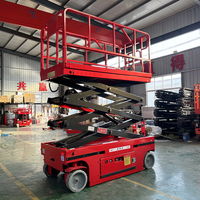 La Chine batterie électrique Mini Manlift ascenseur plate-forme élévatrice de travail hydraulique élévateurs à ciseaux d'intérieur