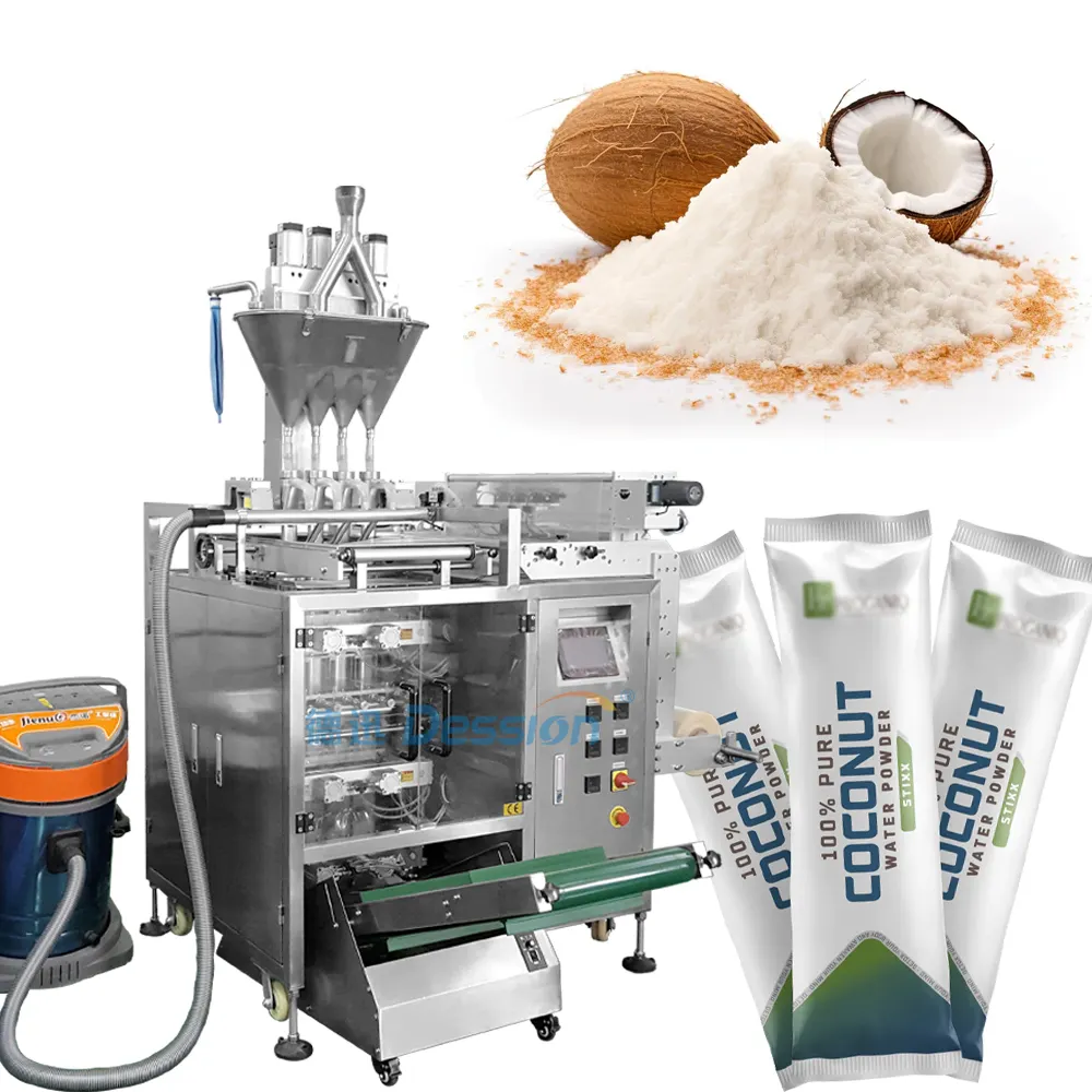 हाई स्पीड मल्टी लेन पेय नारियल पाउडर स्टिक पैकेजिंग सीलिंग मशीन प्रोटीन दूध पाउडर साफ पैकिंग मशीन