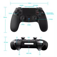 Manette de jeu sans fil à double vibration avec audio pour PS4 Support de chargement inclus