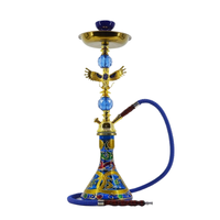 Prix d'usine de gros narguilé égyptien moyen arabe narguilé ensemble forme aigle doré fumer pipe à eau Shisha