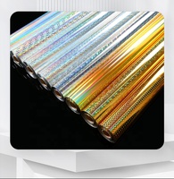 Rouleau de feuille de dorure holographique laser or et argent, feuille métallique à effet arc-en-ciel pour l'impression d'emballages en papier et carton