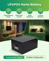 Batterie LiFePO4 48V 9,6 kWh 200Ah à décharge profonde avec conception empilable, application Bluetooth et BMS intelligent, système mural