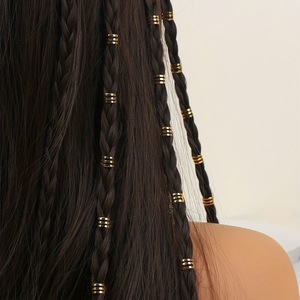 Extensiones de Cabello Teumshein, 40 Anillos de Cabello Dorados para Trenzas, Accesorio para Peinados 2024 - Product Image 1