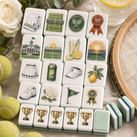 Jeu de Mahjong Américain Personnalisé avec Logo – Tuiles de Mahjong en Gros pour Clubs de Tennis, Idéal pour les Jeux Hebdomadaires Fréquents et les Cadeaux Promotionnels de Marque