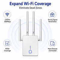 Répéteur WiFi sans fil 300 Mbps 2,4 GHz avec antenne à gain élevé et prise murale pour la maison et le bureau