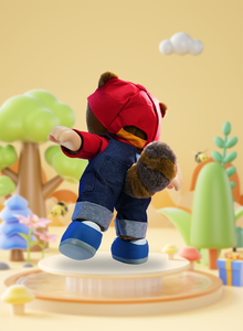 Figurine de plombier ours rebelle en édition limitée-Jouet de dessin animé en peluche à collectionner en stock - Product Image 2