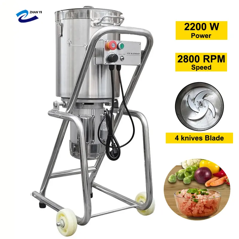 32 litre ağır büyük paslanmaz çelik endüstriyel ticari sebze kesicisi mutfak robotu elektrikli kıyma makinesi