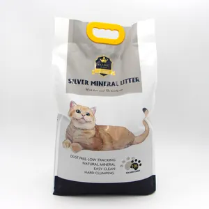 Oem fácil de limpar pó duro sem poeira, prata, gato mineral, sujeira montmorillonite, argila gato