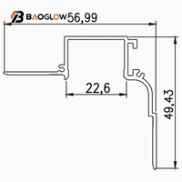 En gros, nouveau design, profilé en aluminium pour bande LED, à encastrer, pour garde-corps d'escalier et tiroirs, personnalisable