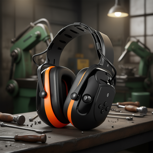 Protège-oreilles de sécurité NRR24dB, Bluetooth, rechargeables, pliables, type bandeau, protection auditive pour ateliers et usage industriel - Product Image 2