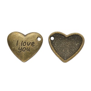 Design Popolare Creativo a Forma di Cuore 'I Love You', Ornamento in Metallo, Accessori per Gioielli, Ciondoli alla Moda per Decorazione - Product Image 3