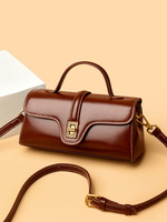 Sac à main femme rétro en cuir PU avec blocs de couleur et fermoir métallique, petit sac à bandoulière croisé pour le quotidien et les soirées