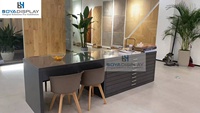 Boya Écologique pour Meuble de Rangement Combiné Personnalisable en Bois, Revêtement de Sol en Bois, Bois d'œuvre, Pierre Artificielle, Quartz, Présentoir de Table, Armoire
