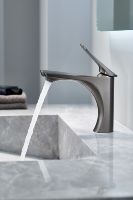 Robinet de salle de bain Deao, plusieurs couleurs, mitigeur monotrou à poser, noir, pour lavabo, robinet dissimulé