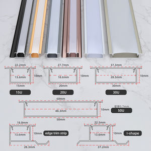 แผงอลูมิเนียมอัดขึ้นรูปที่กำหนดเองตกแต่งผนังด้วยช่องอะลูมิเนียมโครงไฟ LED ขอบอลูมิเนียมรูปตัว U สำหรับห้องครัว - Product Image 4