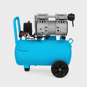Compresseur d'air portable sans huile 24L 750W 8Bar 50L/Min, pompe à air électrique silencieuse pour peinture au pistolet et gonflage de pneus - Product Image 1