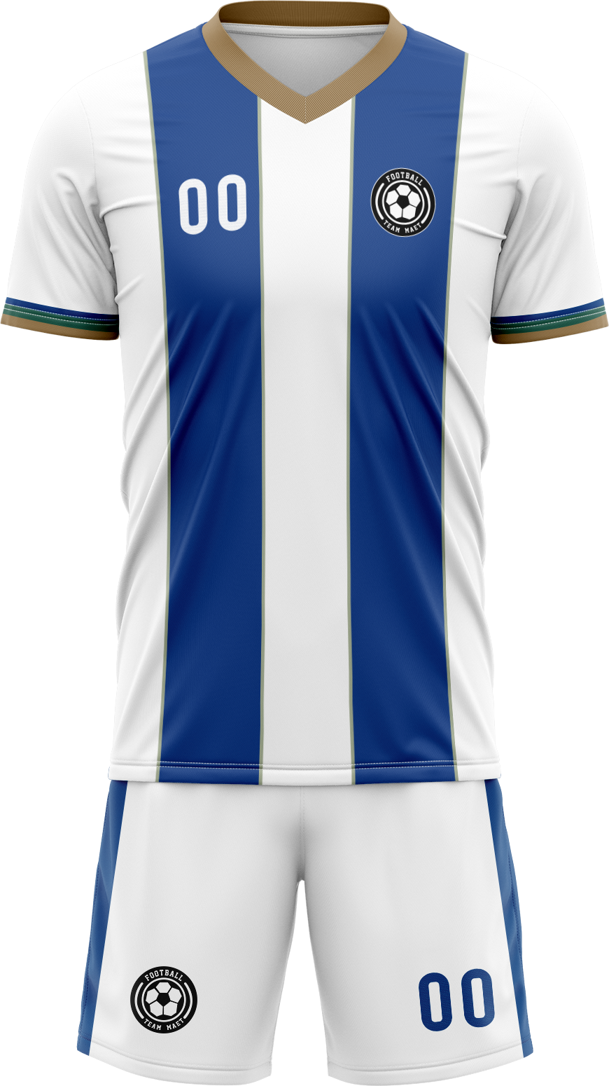 White and blue