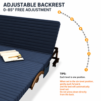 Lit d'appoint pliable gain de place avec 8 roues, pliage en 3 secondes, housse matelassée lavable, plusieurs tailles, OEM ODM VLranlife
