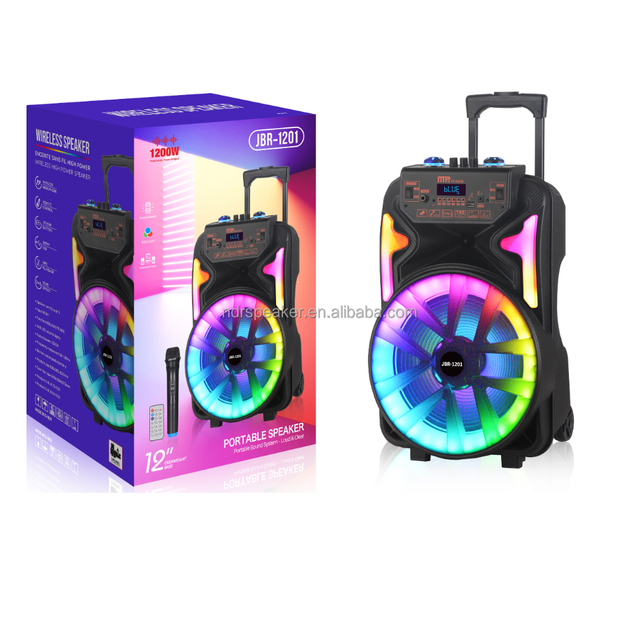 JBR-1501 Outdoor Party BT Karaoke Speaker USB Mini Microphone Spiker DC Power Source Home Theatre Karaoke Player Features Horn