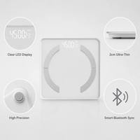 Báscula Inteligente de Grasa Corporal, Báscula Digital con Bluetooth, Sincronización con Aplicación, IMC, Inalámbrica, Profesional, de Alta Precisión, con Pantalla LED de Vidrio