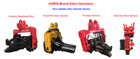 AORIS Vibro Hammer Pile Drivers Excavator Mounted 360 Rotation Side Grip for 20-30 Ton Sheet Piles Gearbox Core Factory Price