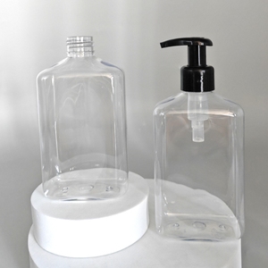 250ml 8oz Refillable Shampoo Containers with Pump <strong>Empty</strong> square Soap Dispenser <strong>Bottles</strong> for Lotion Soap Body Wash Gel <strong>Liquid</strong> - Product Image 1