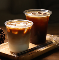 Offre Spéciale – Gobelets jetables en PET transparents de 90 mm pour café glacé, thé au lait, jus et boissons froides, avec couvercles et pailles