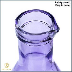 Pichet à eau personnalisé en verre coloré sans plomb <span class=keywords><strong>1L</strong></span> <span class=keywords><strong>Carafe</strong></span> et récipient en verre pour jus de fruits boisson bière - Product Image 4