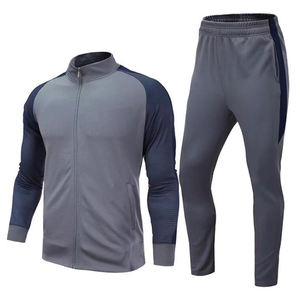 Custom Logo High Quality Breathable Dry Fit Polyester <b>Retro</b> Sporty Stand Collar Mens Sportswear <b>Tracksuit</b> Set - Product Image 2