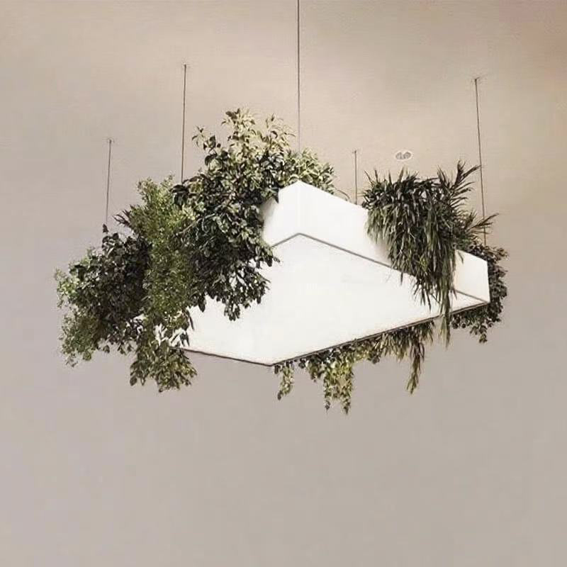 Modern Crystal LED Chandelier Adjustable Height Remote Control High CRI 90 Luxury Square Shape for Restaurant Cafe Wedding Hotel