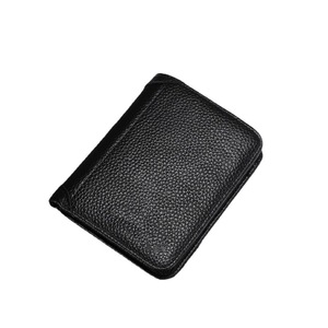 Portefeuille court décontracté pour homme en cuir de vachette pleine fleur, style fin, multifonctionnel, porte-cartes et permis de conduire intégré - Product Image 5