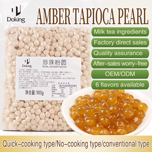 Doking pearl Factory vende diretamente três cores pérolas de tapioca cruas Black tapioca pérolas para o chá Boba - Product Image 6