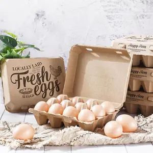 लोगो डिज़ाइन अंडे के कार्टन थोक उच्च गुणवत्ता वाले अंडे के कार्टन रेलिंग सुरक्षा के साथ अंडे के हॉट सेल्स कार्टन कनाडा