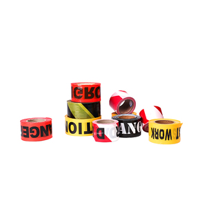 Tùy chỉnh Hazard Red Trắng <span class=keywords><strong>PE</strong></span> nguy hiểm không dính sọc cảnh báo rào cản Băng - Product Image 6