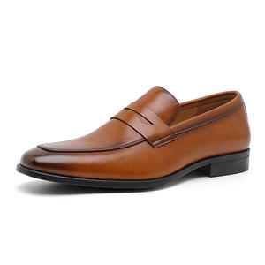 Chaussures Oxford en cuir véritable haut de gamme de style britannique pour hommes, à lacets, bout pointu, fabriquées à la main, imperméables, pour marié - Product Image 6
