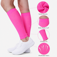 Manchon de compression rose pour mollet, pour le sport, antidérapant, soutien de la circulation