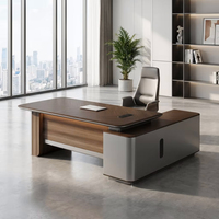Bureau de PDG professionnel à 8 couches peintes, table de président éco-responsable, table de direction moderne en panneau E1