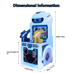 2024 nouveau modèle 2-en-1 Console de jeu de tir de course commerciale mignon poussoir en bois pour enfants bébés à jetons - Product Image 3