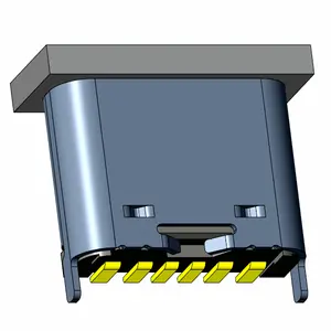 Factory Manufacturer High 6.5mm 6pin USB Type-c Receptacle Connector For DATE LINE