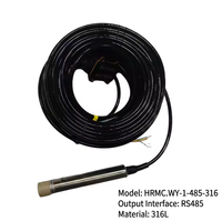 Sonde submersible de niveau et de température de liquide haute précision IP68, sortie RS485 Modbus-RTU / 4-20mA (HRMC.WY-1)