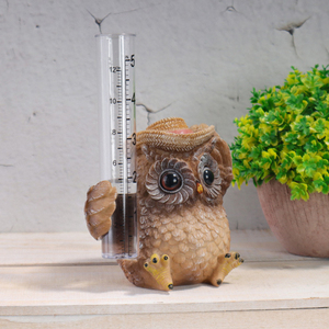 Owl mưa Đo Nhựa vườn bức tượng thủy tinh ống điêu khắc sân Patio bãi cỏ đồ trang trí - Product Image 3