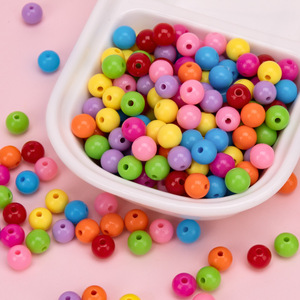 Multi-Color 500g/Bag Acrylic <strong>Beads</strong> Hole 4mm 6mm 8mm 10mm Sizes Plastic <strong>Bubble</strong> Gum <strong>Beads</strong> for Girls Jewelry Making Lucite Loose - Product Image 5
