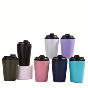 แก้วกาแฟสแตนเลสสุญญากาศแบบพกพา ขนาด 12 ออนซ์ สำหรับสำนักงานและแคมป์ปิ้ง ป้องกันการรั่วซึม เก็บความร้อนได้นาน 12-24 ชั่วโมง สินค้าขายดี - Product Image 4
