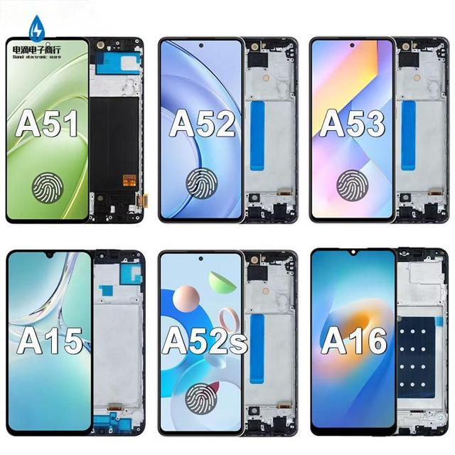 OLED LCD for Samsung A51 A515 Lcd Display for Samsung Galaxy A52 A525 A52s A528 Smartphone Lcd Touch Screen A53 A536 with Frame