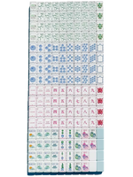 Tuiles de mahjong américaines en acrylique à trois couches, motif 'The Ginger Tiles', points aquarelle, nœud, pot de gingembre, imprimé 'Weather Joker' pour femmes élégantes